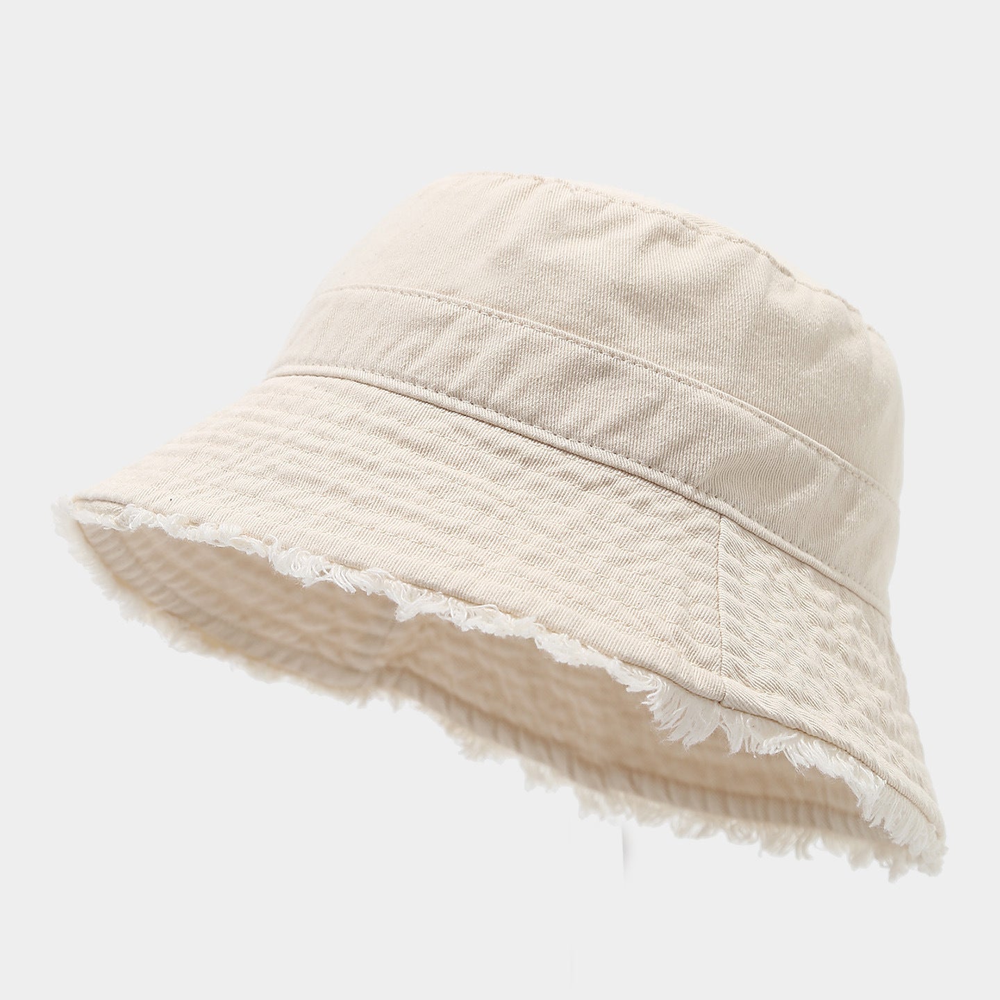 Distressed Frayed Bucket Hat | Washed Cotton Summer Cap | 4 Colors | Byerclub