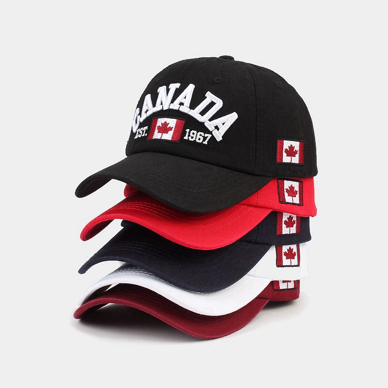 Canada Maple Leaf Baseball Cap | 5-Color Embroidered Trucker Hat