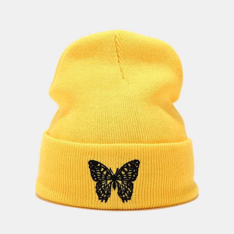 Butterfly Beanie | 7-Color Embroidered Knit Cap
