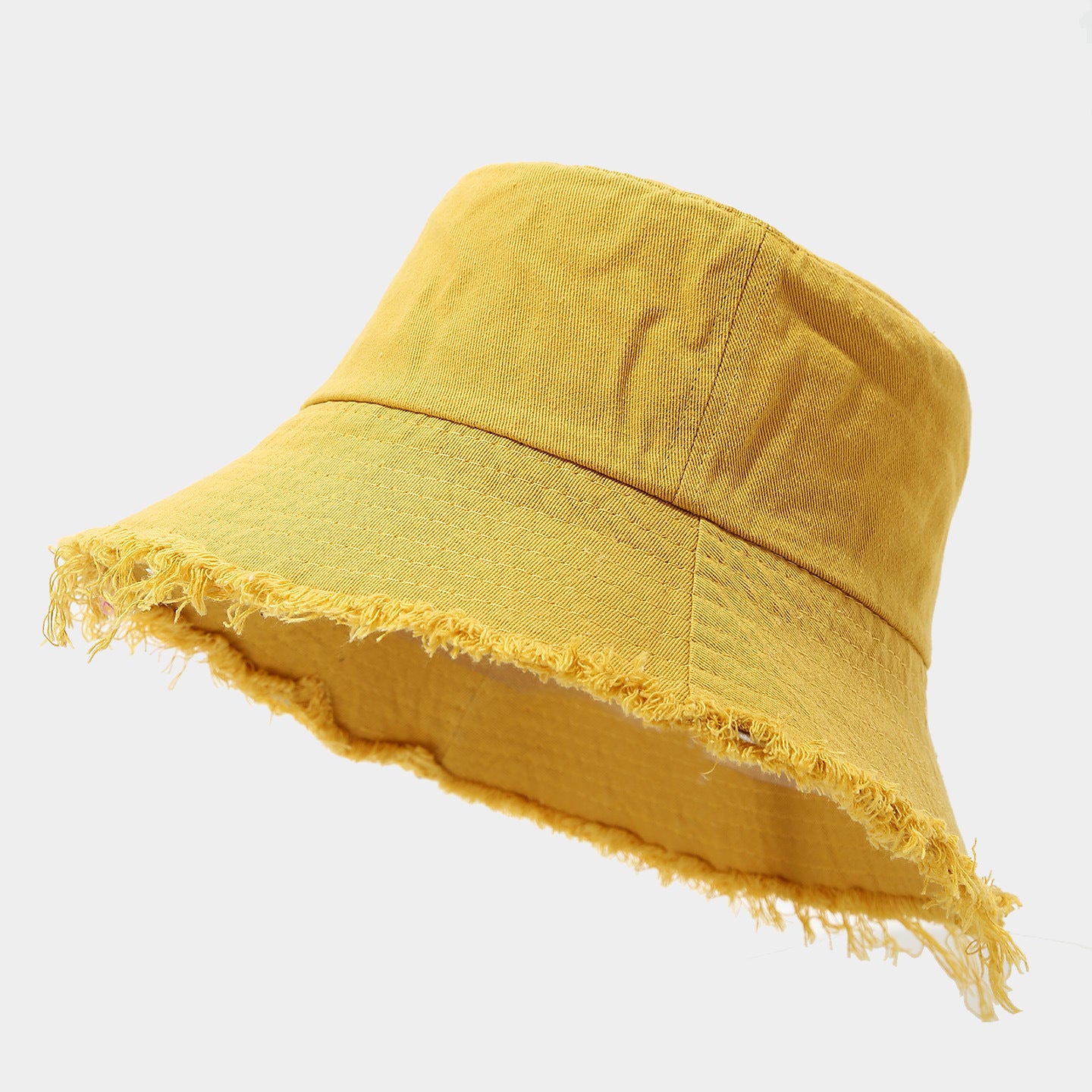 Distressed Frayed Bucket Hat | Washed Cotton Summer Cap | 9 Colors | Byerclub