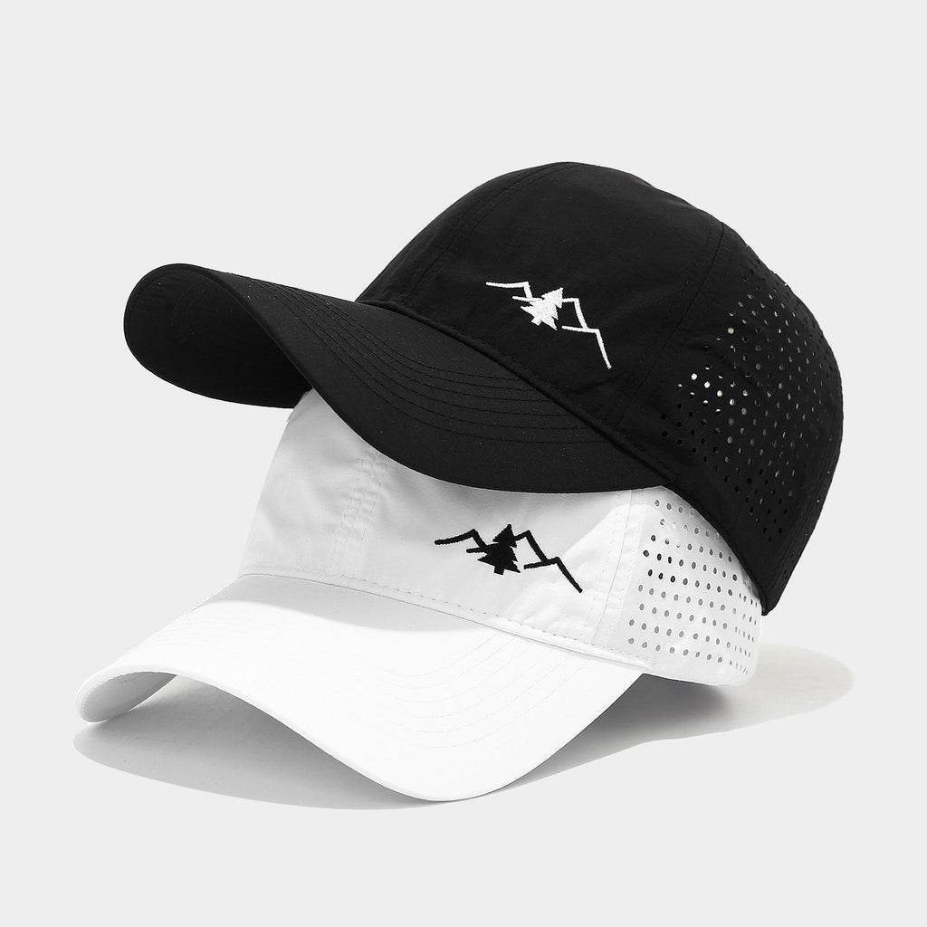 Quick-Dry Perforated Baseball Cap | Mountain Embroidery Outdoor Hat | Byerclub