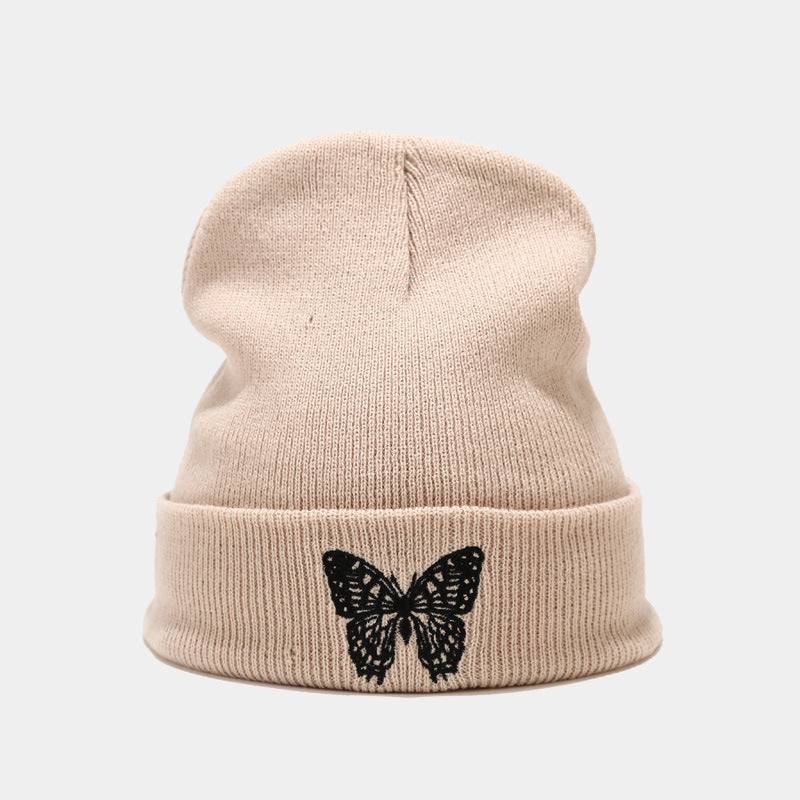 Butterfly Beanie | 7-Color Embroidered Knit Cap
