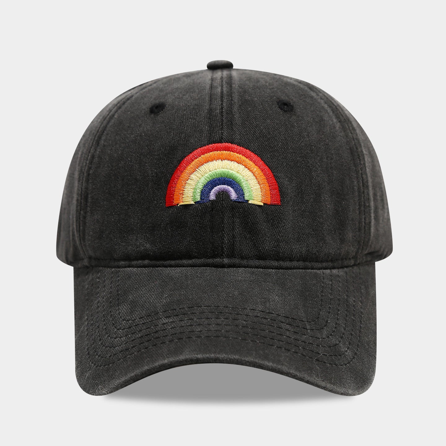 Rainbow Embroidered Cap | 4-Color Pride Dad Hat