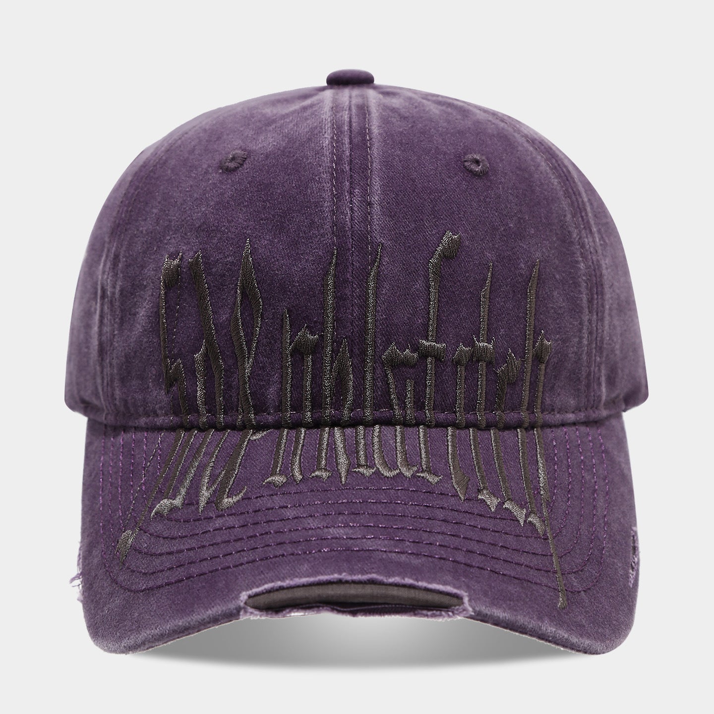 Vintage Washed Graffiti Baseball Cap | Distressed Embroidered Streetwear Hat | Byerclub