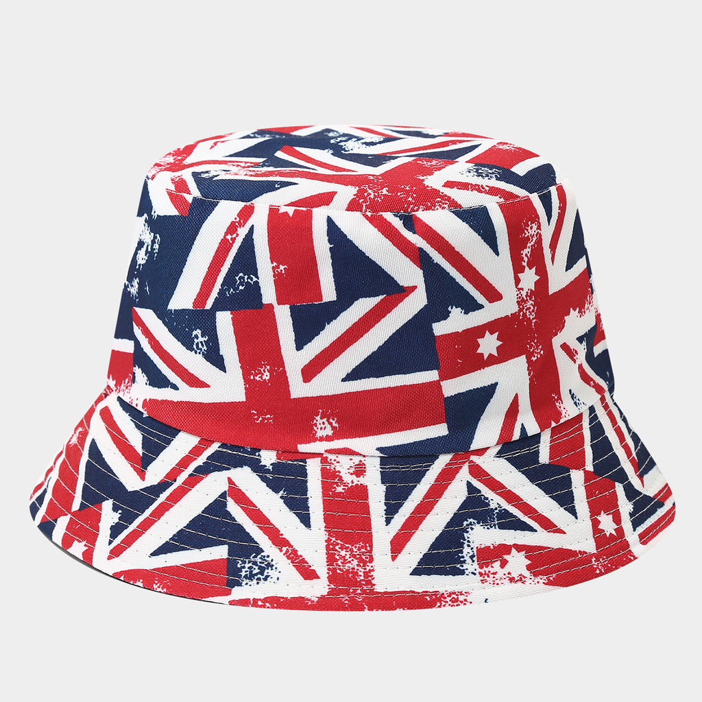 USA UK Flag Bucket Hat | 4-Design Patriotic Fisherman Cap