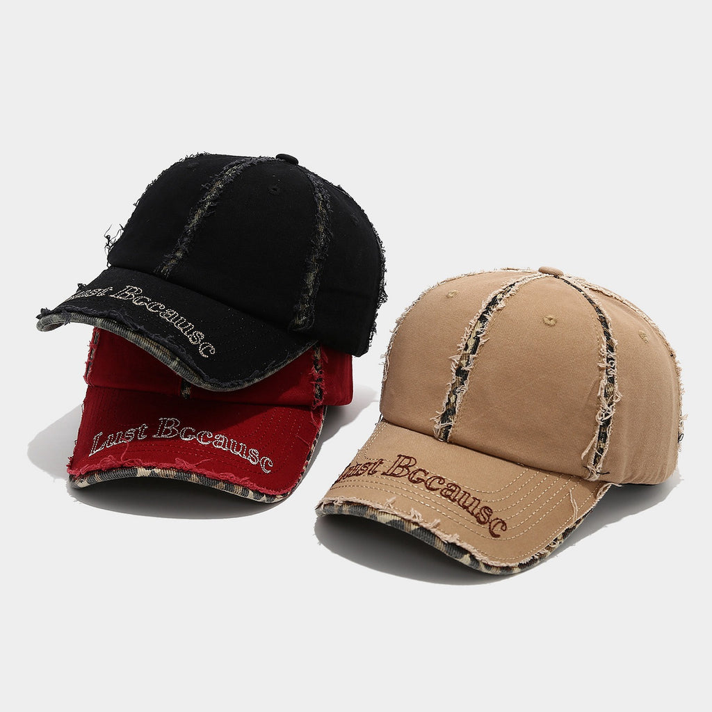 "Just Because" Distressed Baseball Cap | Vintage Frayed Streetwear Hat | Byerclub