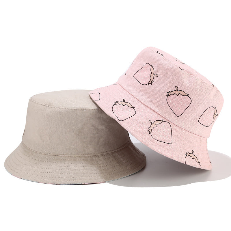 Byerclub Reversible Strawberry Bucket Hat