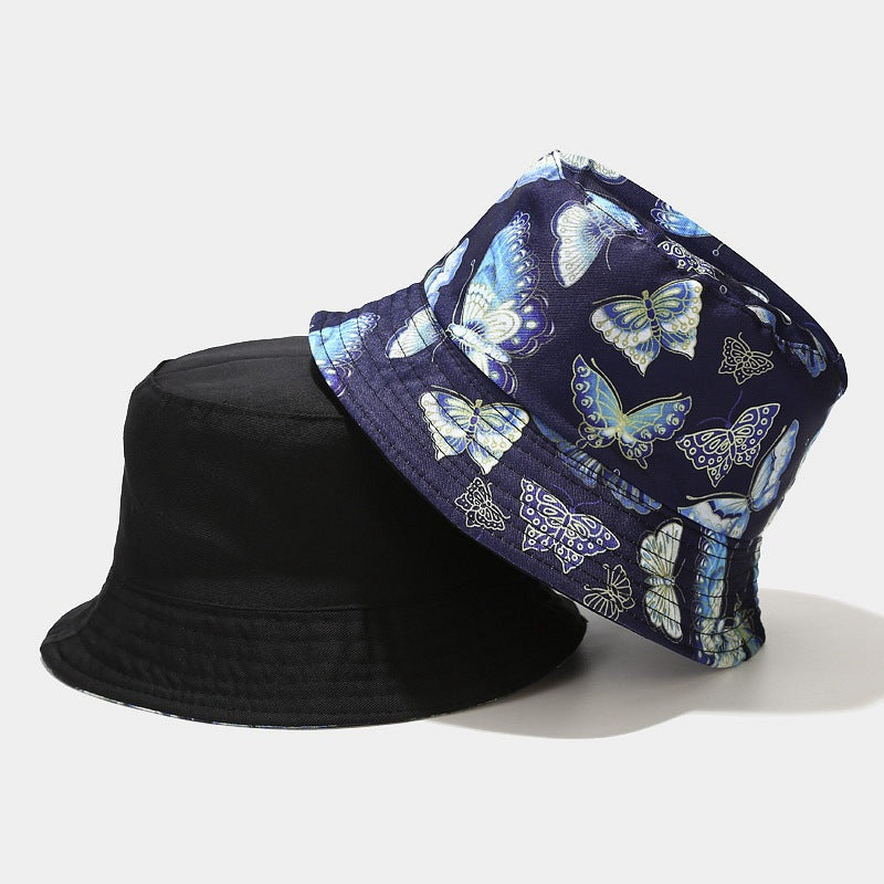 Byerclub Butterfly Print Reversible Bucket Hat