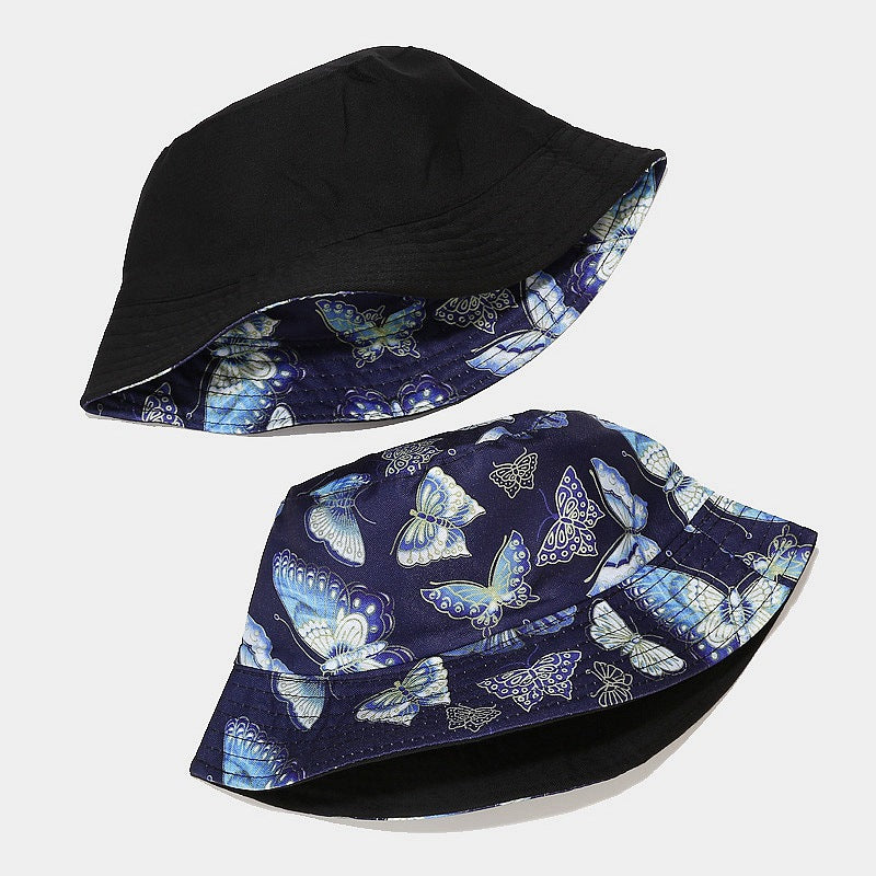Byerclub Butterfly Print Reversible Bucket Hat