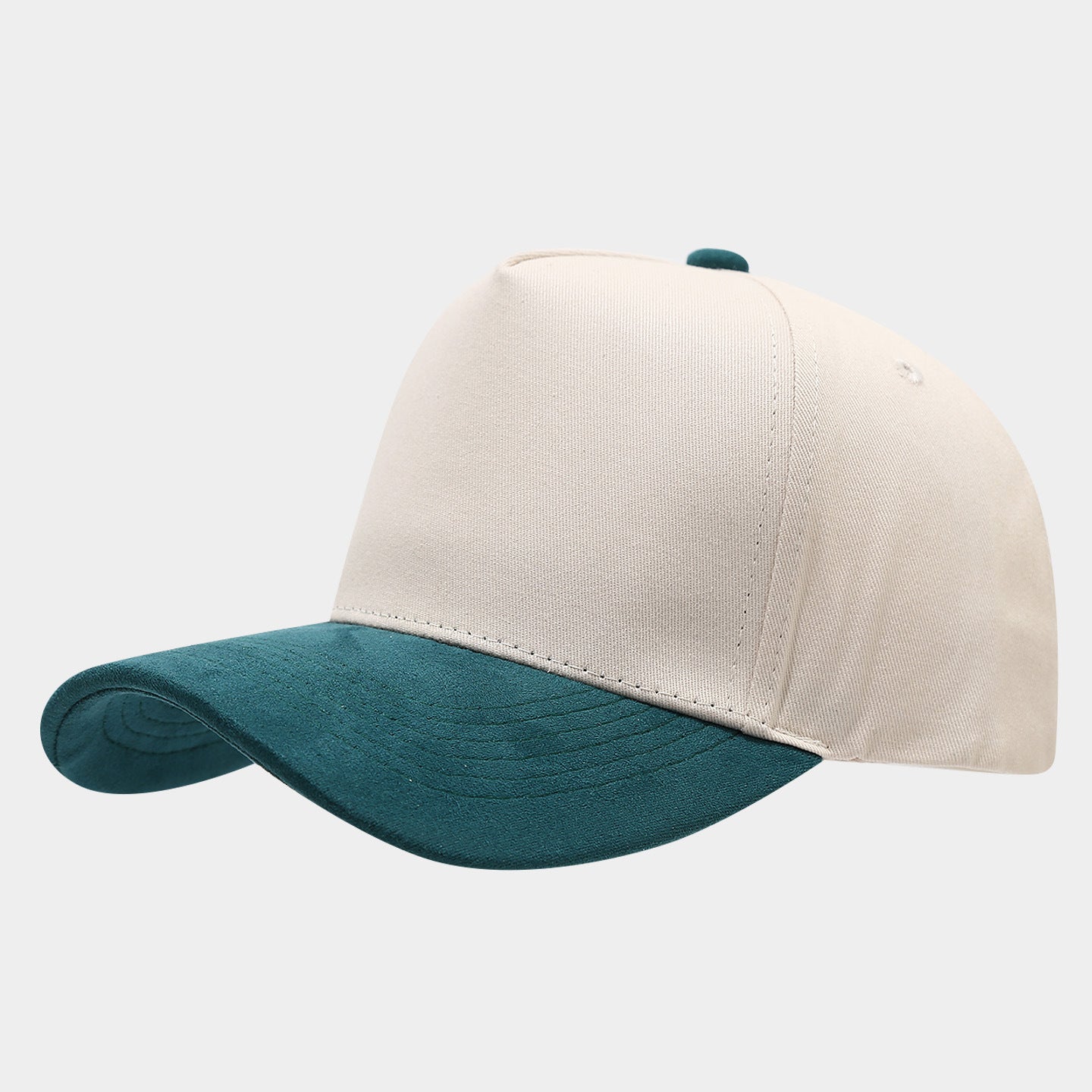Vintage Two-Tone Baseball Cap – Cotton Suede Brim Dad Hat, 9 Color Combos | Byerclub