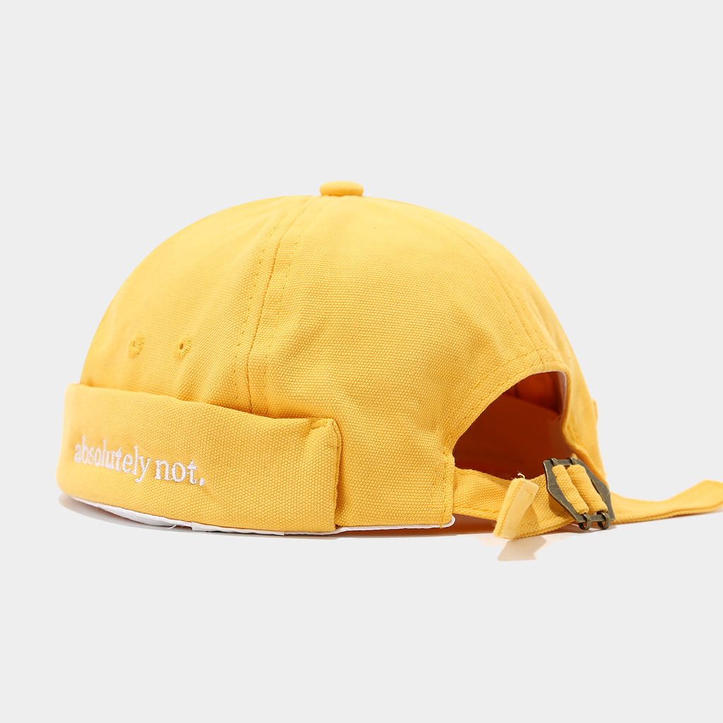 Absolutely Not Docker Cap | 6-Color Strapback Brimless Hat
