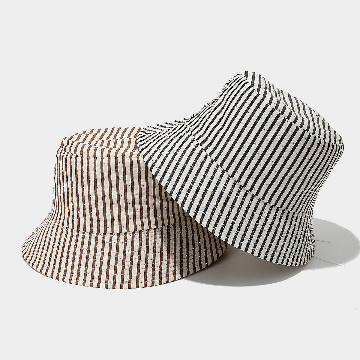 Striped Mesh Bucket Hat | Breathable Summer Fisherman Cap