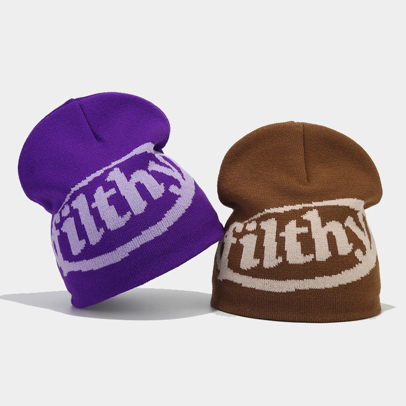 Filthy Beanie | 6-Color Bold Letter Knit Cap