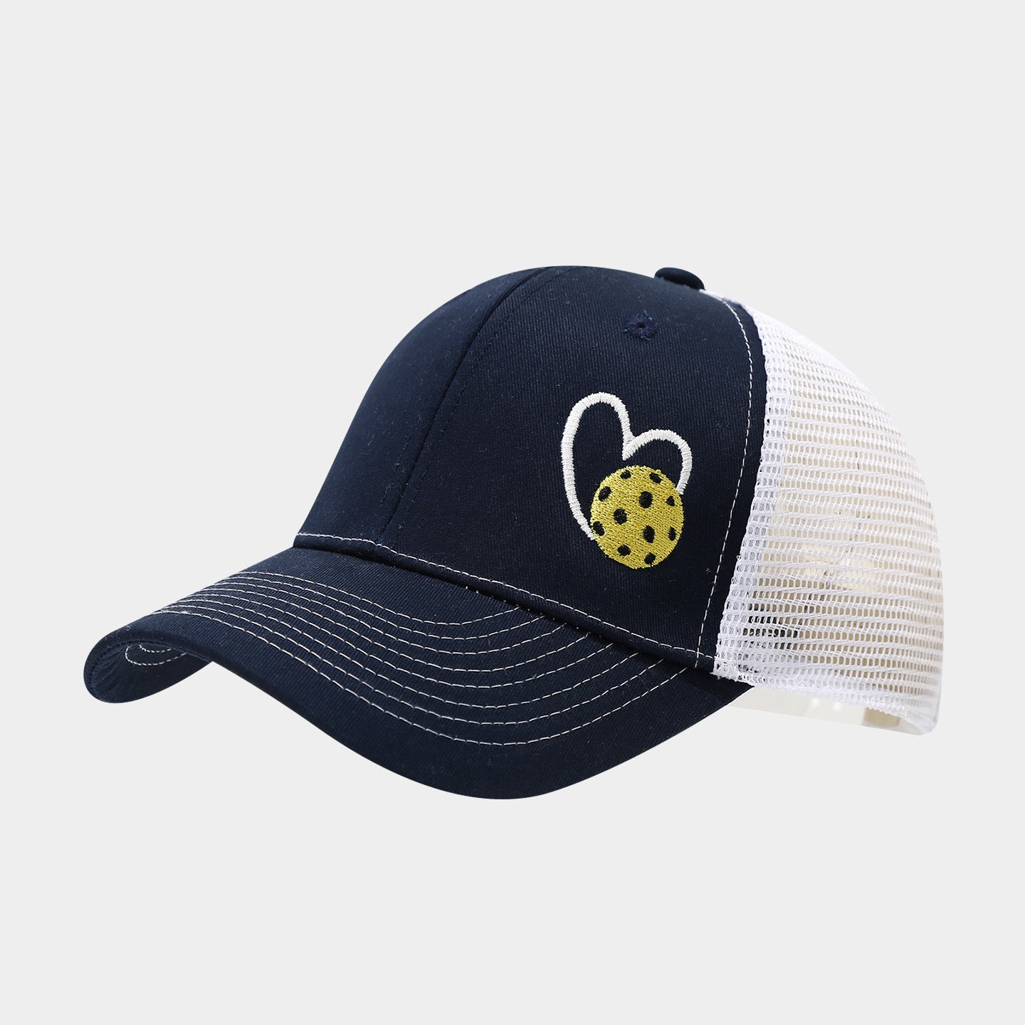Pickleball Heart Trucker Hat – Mesh Back Sports Cap for Pickleball Lovers | Byerclub