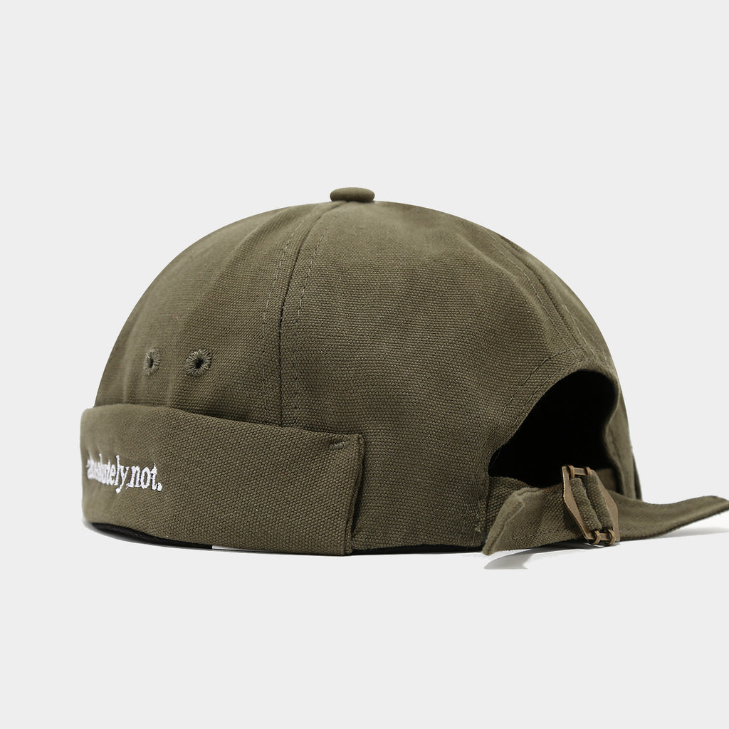 Absolutely Not Docker Cap | 6-Color Strapback Brimless Hat