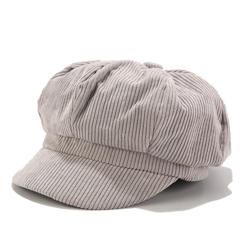 Corduroy Newsboy Cap | 4-Color Vintage Baker Boy Hat