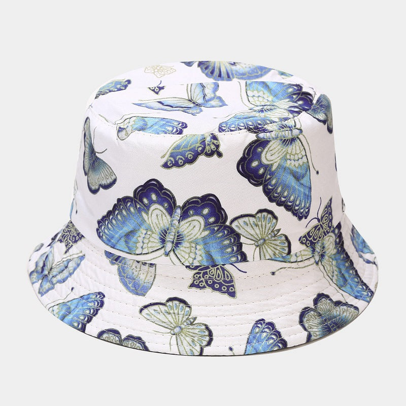 Byerclub Butterfly Print Reversible Bucket Hat