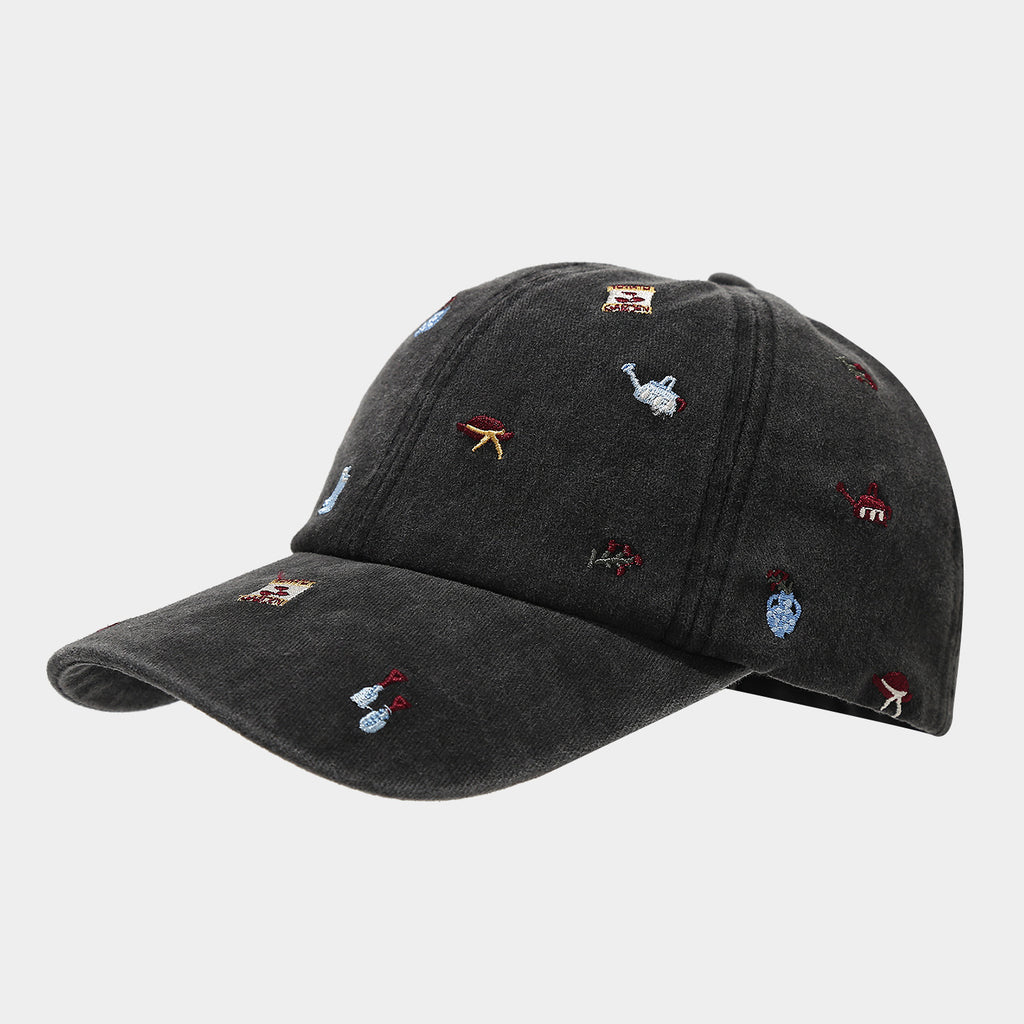 Corduroy Camping Baseball Cap | Mini Embroidered Outdoor Hat | Byerclub