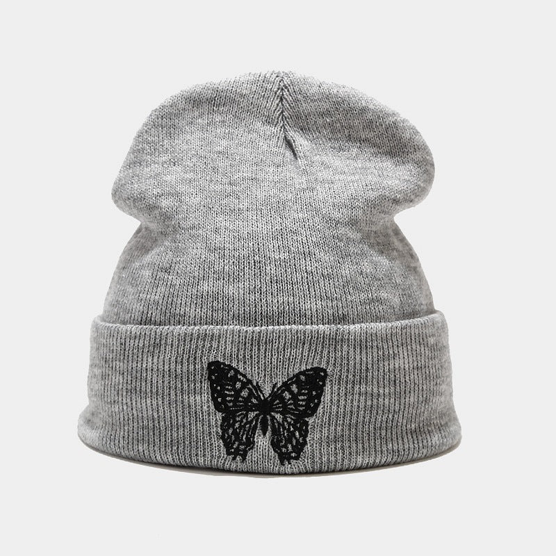Butterfly Beanie | 7-Color Embroidered Knit Cap