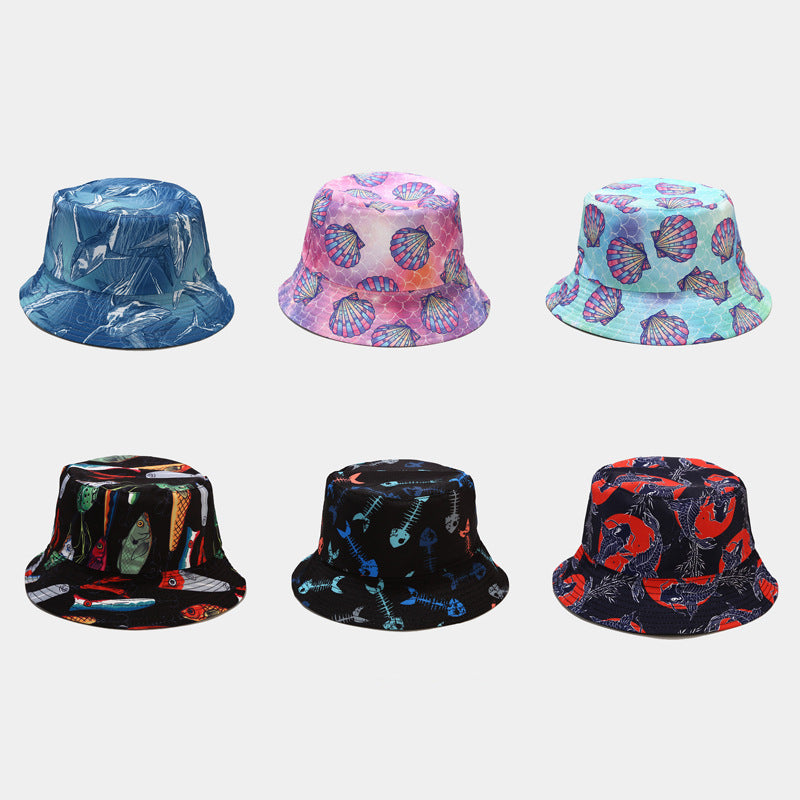 Ocean Bucket Hat Collection | 9-Design Marine Life Fisherman Cap