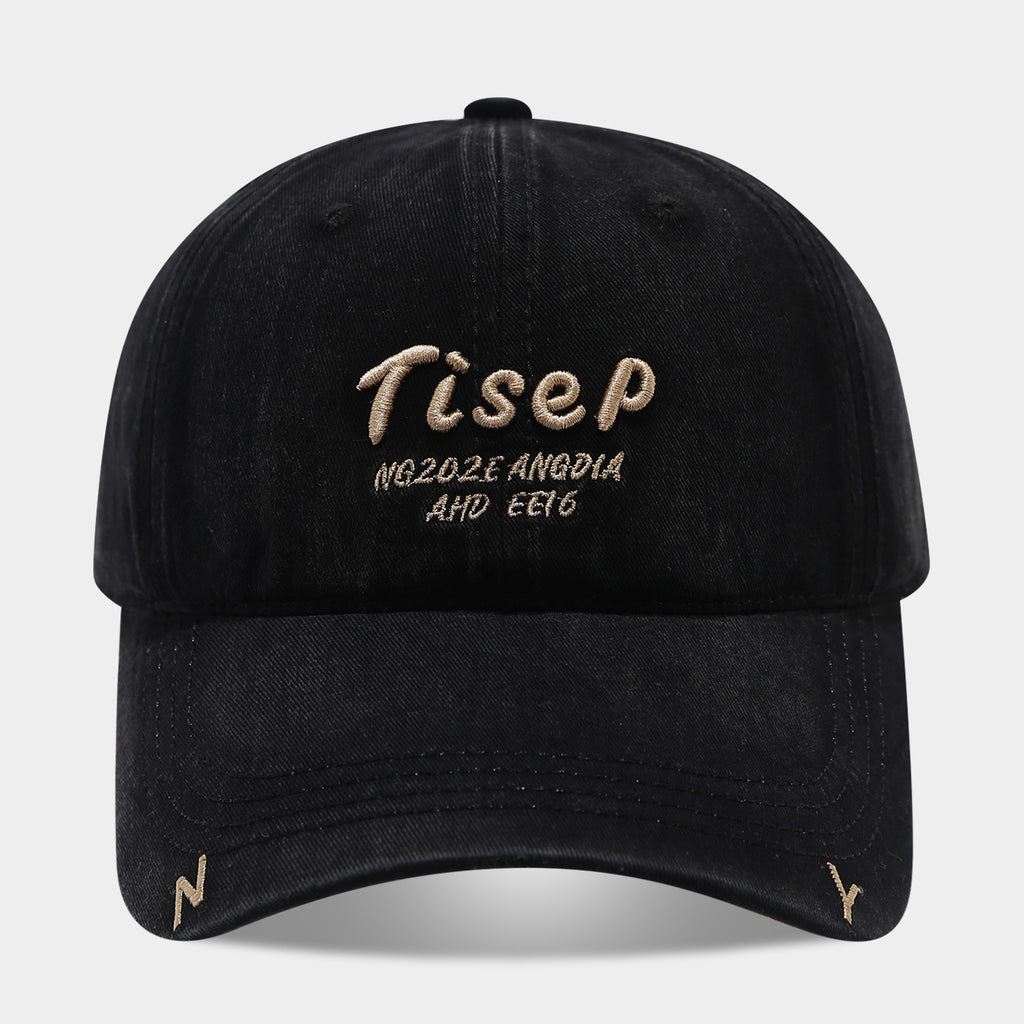 Tisep Vintage Washed Baseball Cap | Embroidered Streetwear Dad Hat | Adjustable Cotton Snapback