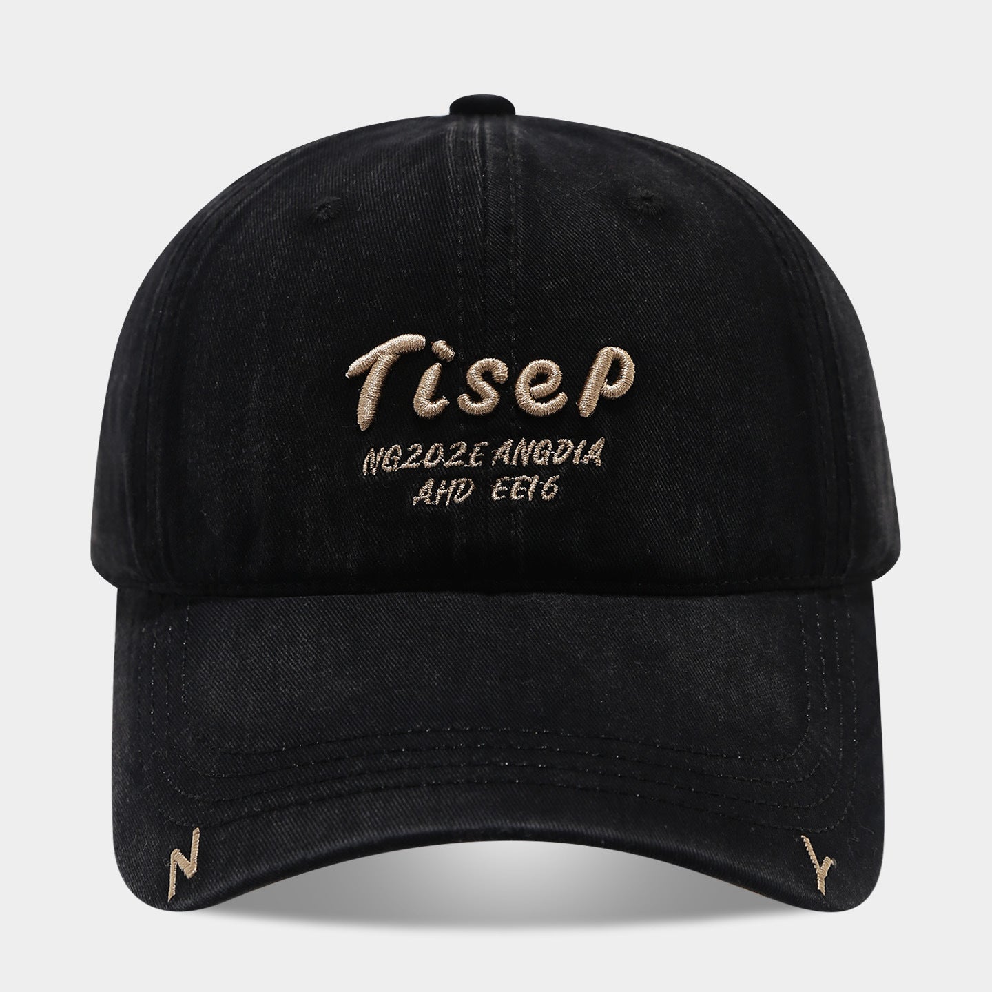 Tisep Vintage Washed Baseball Cap | Embroidered Streetwear Dad Hat | Adjustable Cotton Snapback