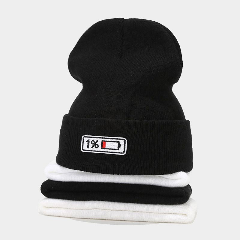 Low Battery Beanie | 1% Embroidered Knit Cap