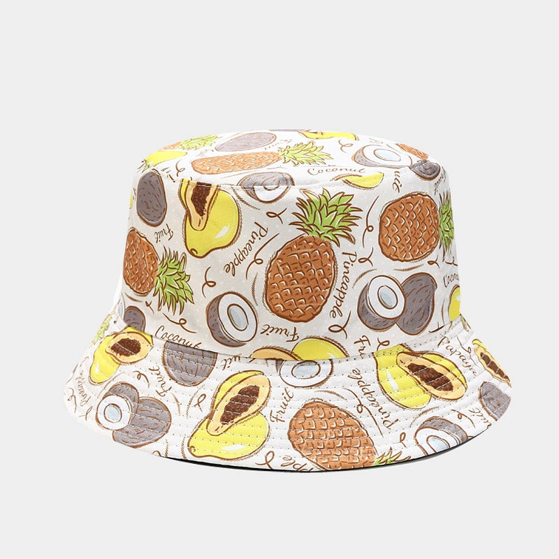 Fruit Print Bucket Hat | Cute Summer Fisherman Cap