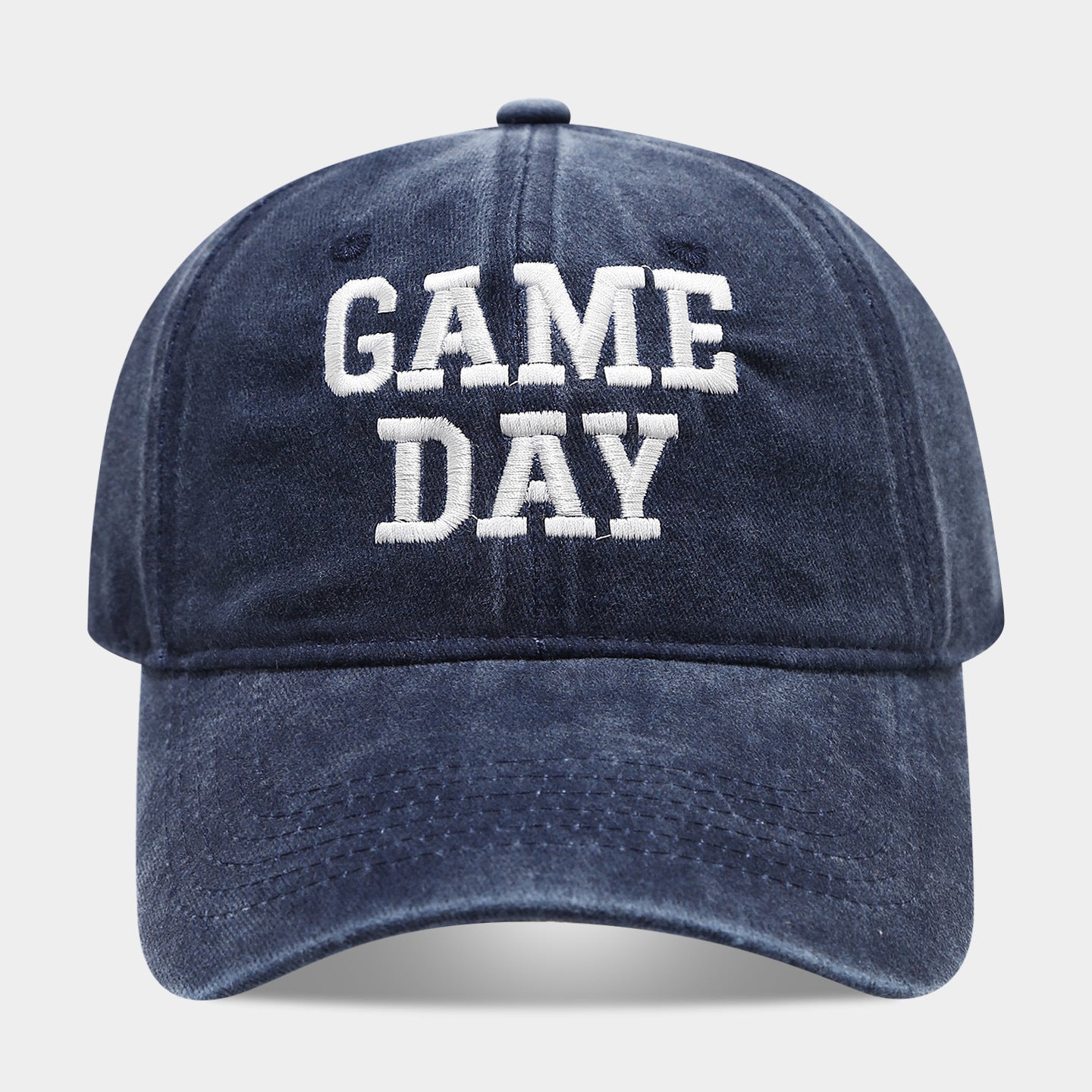 Vintage "Game Day" Embroidered Baseball Cap – Washed Cotton Dad Hat, 8 Colors | Byerclub