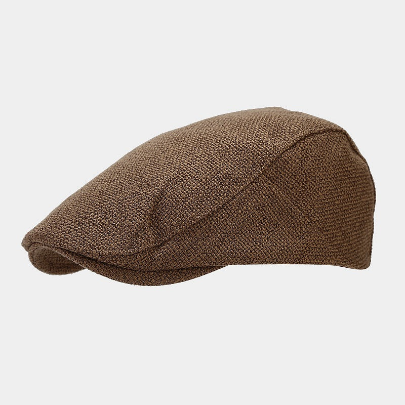 Linen Flat Cap | 5-Color Summer Ivy Hat
