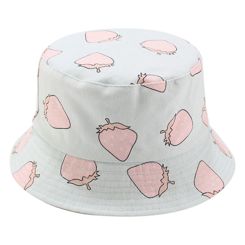 Byerclub Reversible Strawberry Bucket Hat