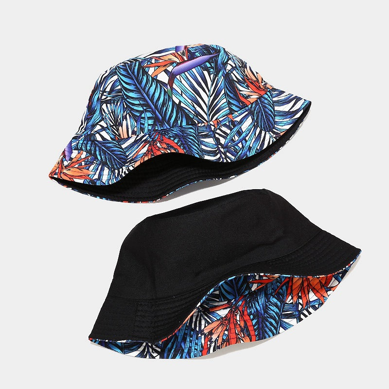 Floral Print Bucket Hat | Reversible Tropical Fisherman Cap