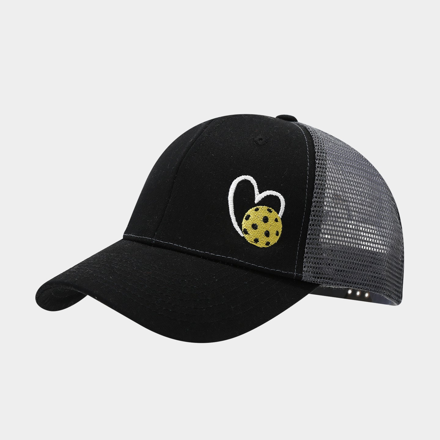 Pickleball Heart Trucker Hat – Mesh Back Sports Cap for Pickleball Lovers | Byerclub