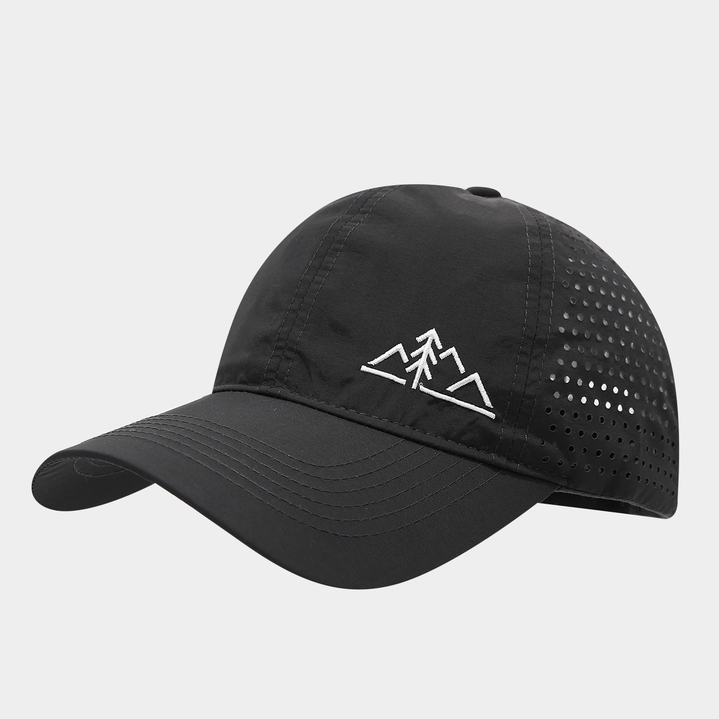 Quick-Dry Perforated Baseball Cap | Mountain Embroidery Outdoor Hat | Byerclub