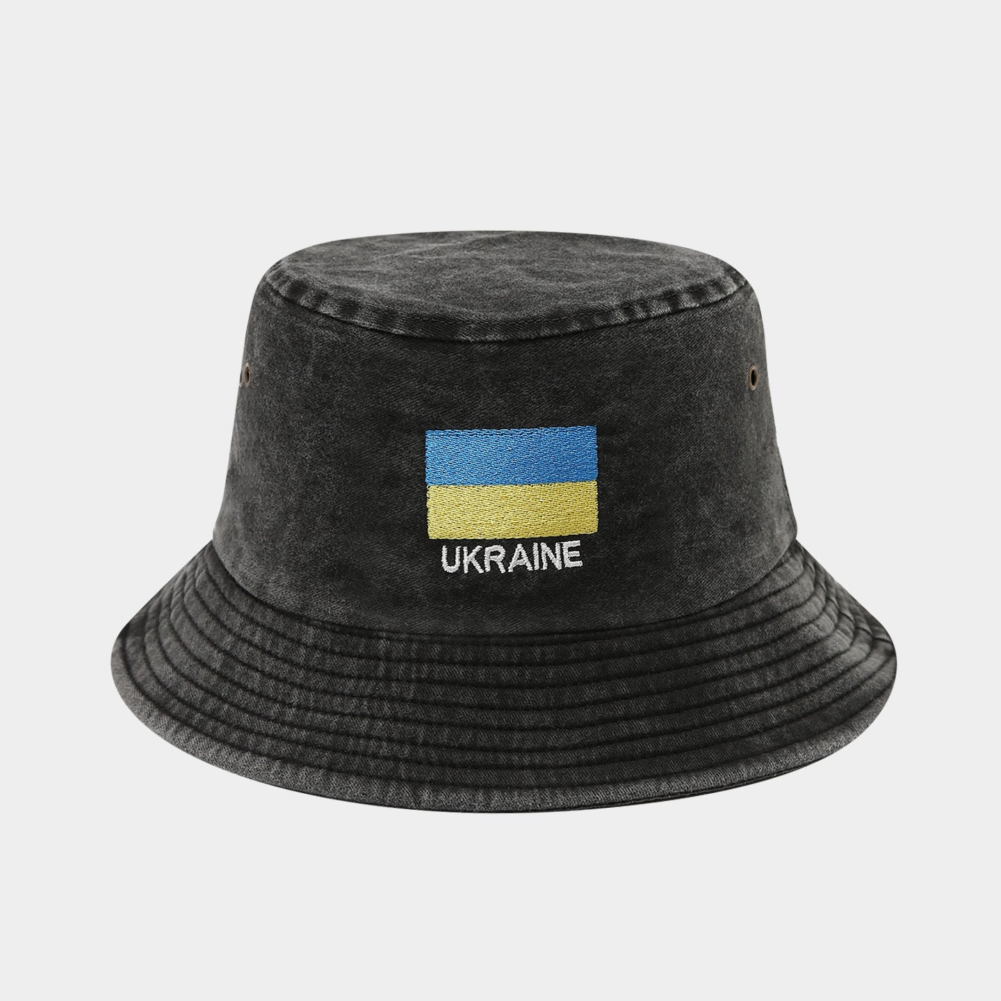 Vintage Flag Embroidery Bucket Hat | Washed Cotton Fisherman Cap | Byerclub