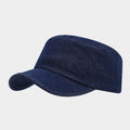 Denim Cadet Cap – Flat Top Military Hat for Men & Women | 4 Colors | Byerclub