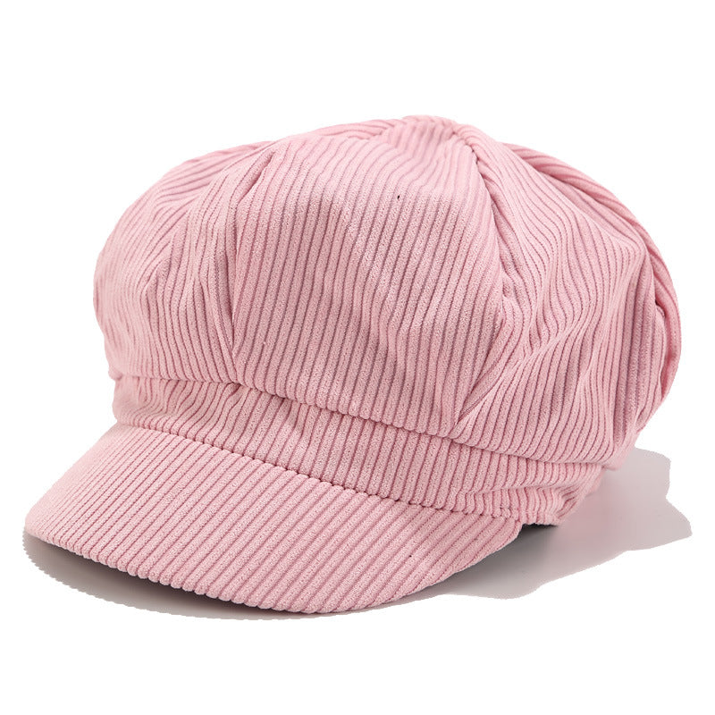 Corduroy Newsboy Cap | 4-Color Vintage Baker Boy Hat