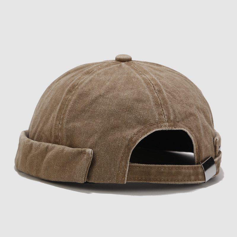 Vintage Washed Docker Cap | 4-Color Brimless Sailor Hat