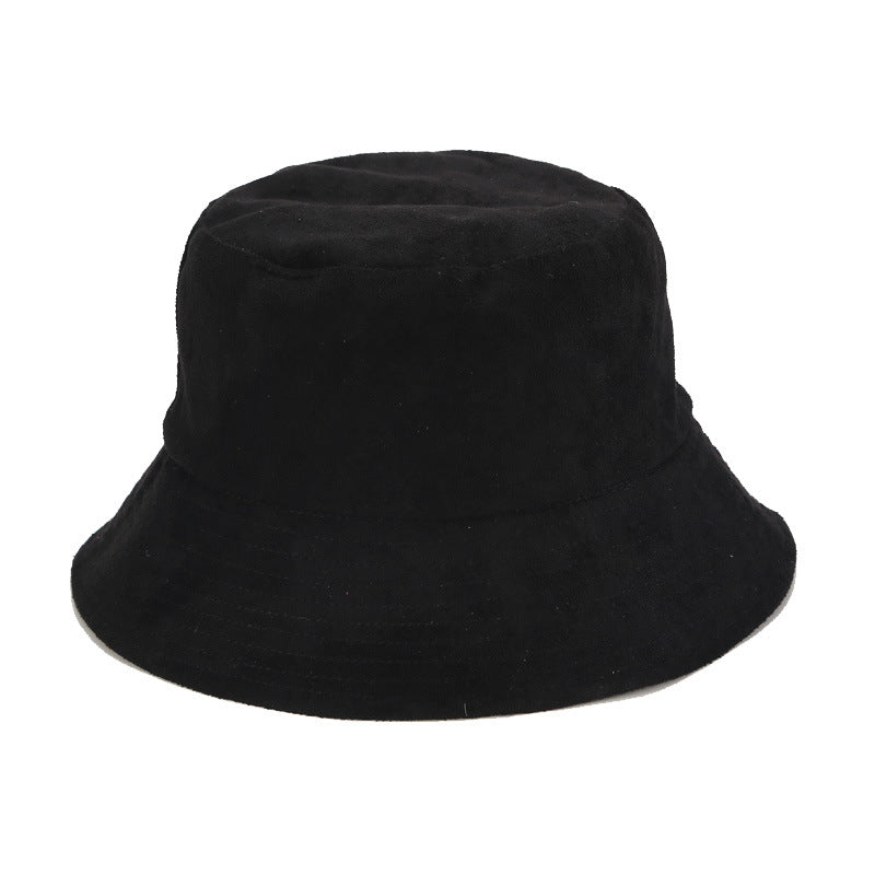 Suede Bucket Hat | Wide Brim Faux Leather Fisherman Cap