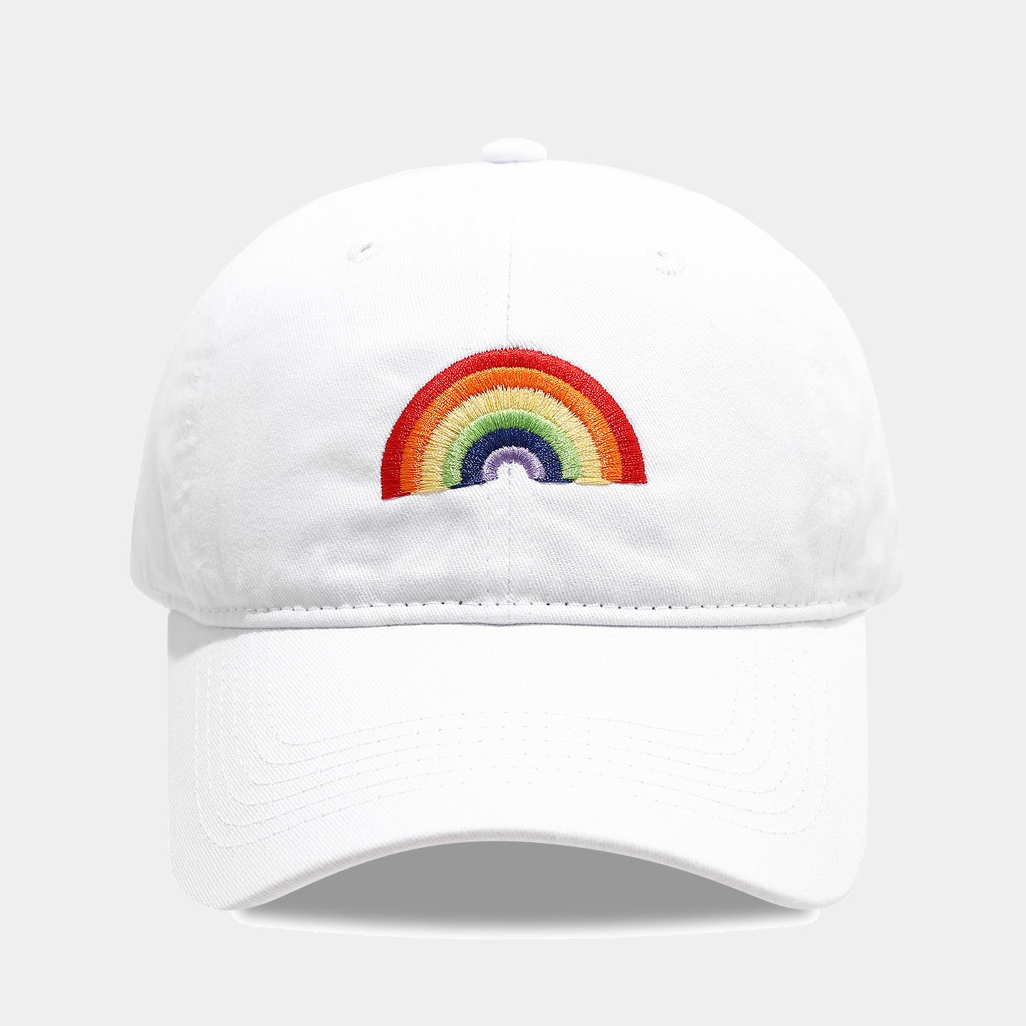 Rainbow Embroidered Cap | 4-Color Pride Dad Hat