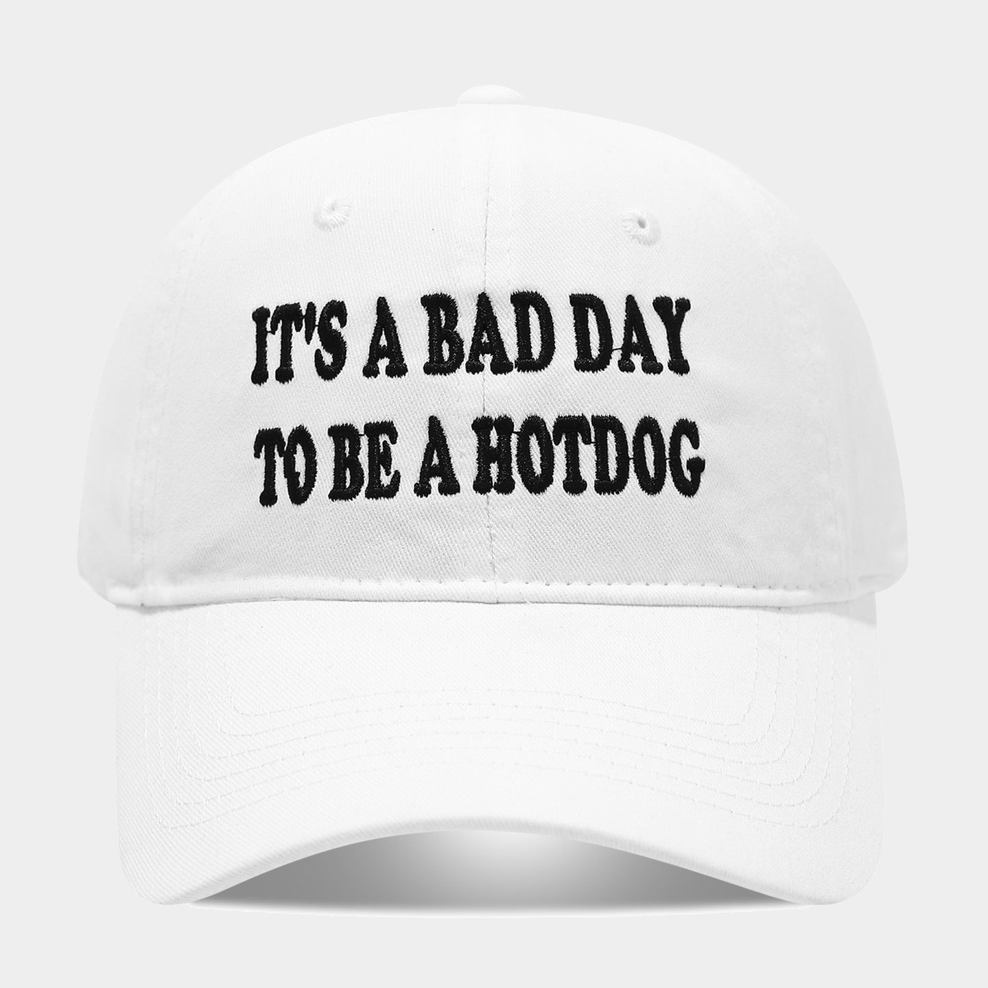It's a Bad Day to Be a Hotdog Vintage Washed Baseball Cap | Funny Embroidered Dad Hat | 6 Colors