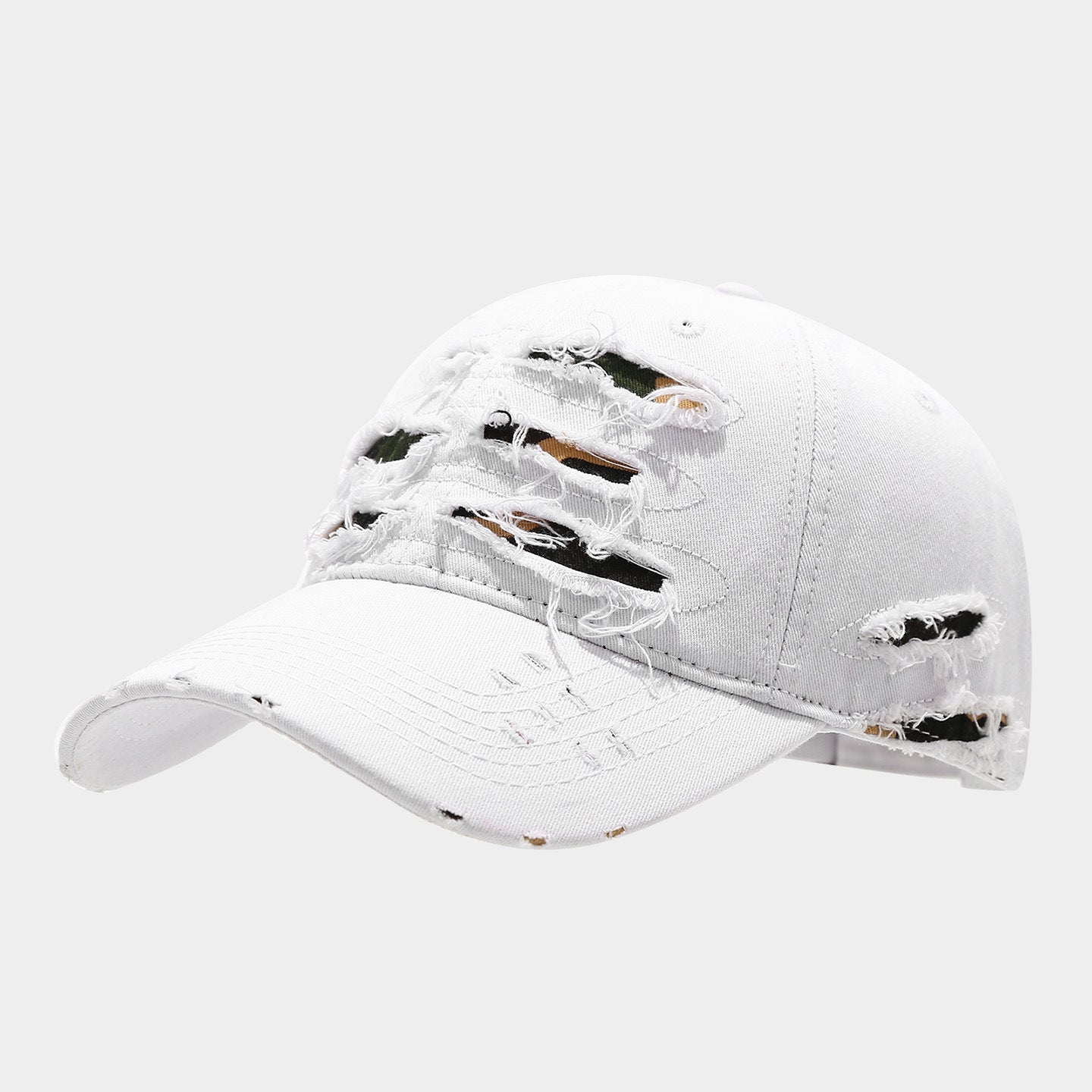 Heavy Distressed Ripped Baseball Cap | Vintage Worn Streetwear Hat | Byerclub