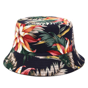 Floral Print Bucket Hat - B