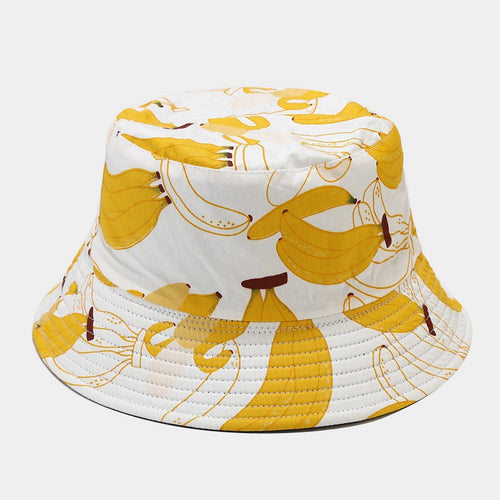 Big Banana Print Bucket Hat