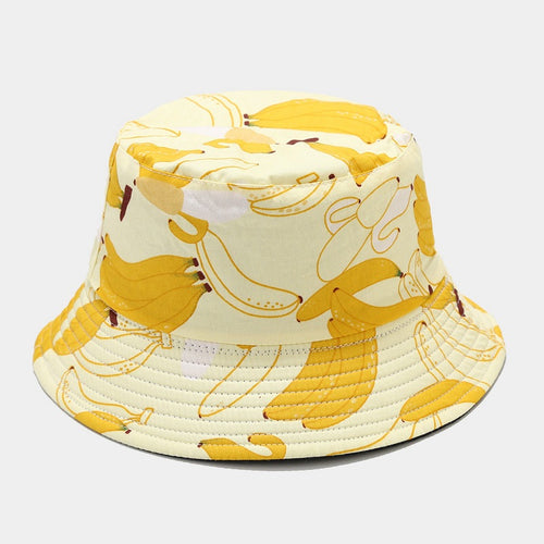 Big Banana Print Bucket Hat