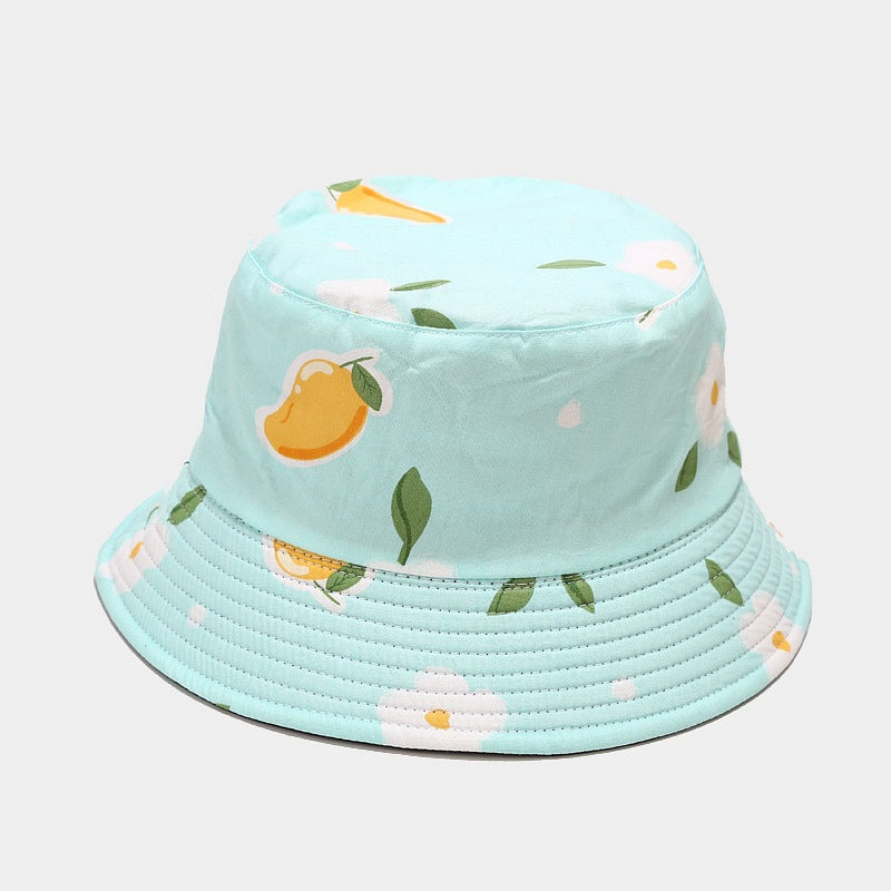 Fruit Print Bucket Hat - Mango New