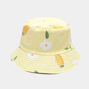 Fruit Print Bucket Hat - Mango New