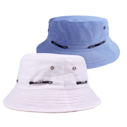 2 Pcs Set Solid Fashionable Bucket Hat