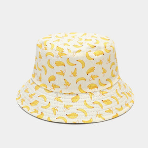 Fruit Print Bucket Hat - Small Banana