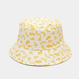 Fruit Print Bucket Hat - Small Banana
